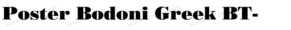 Poster Bodoni Greek BT字体转换